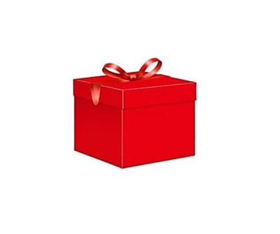 Подарункова коробка квадратна червона 087 фото