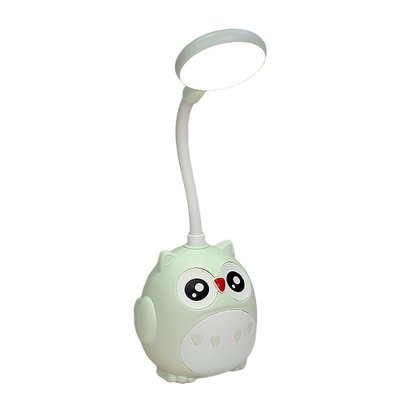 Лампа настільна дитяча акумуляторна з USB 4.2 Вт сенсорний настільний світильник Сова CS-289 Зелений CS289GR фото
