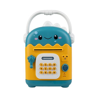 Сейф скарбничка дитяча електронна музична із замком на відбиток пальця та розпізнаванням обличчя Зелений 7807GR фото